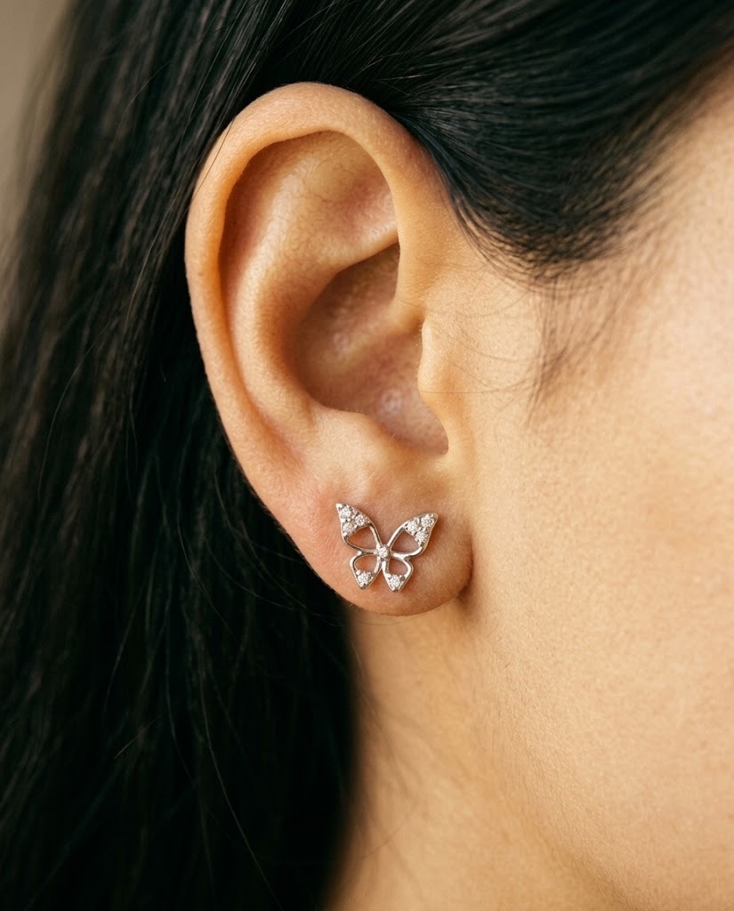Topos Silueta de Mariposa en plata 925 — MARDAN JOYAS